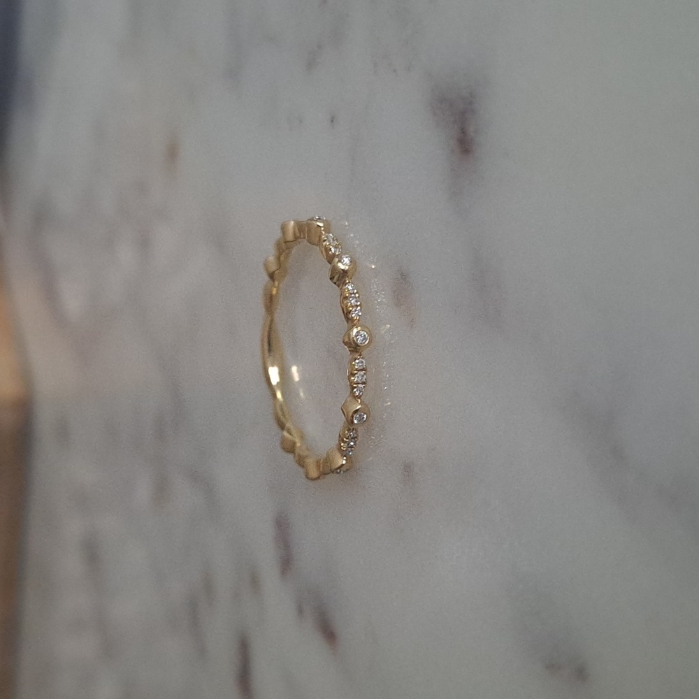 Shy Creation, Kate Ring, 14K gold and diamond